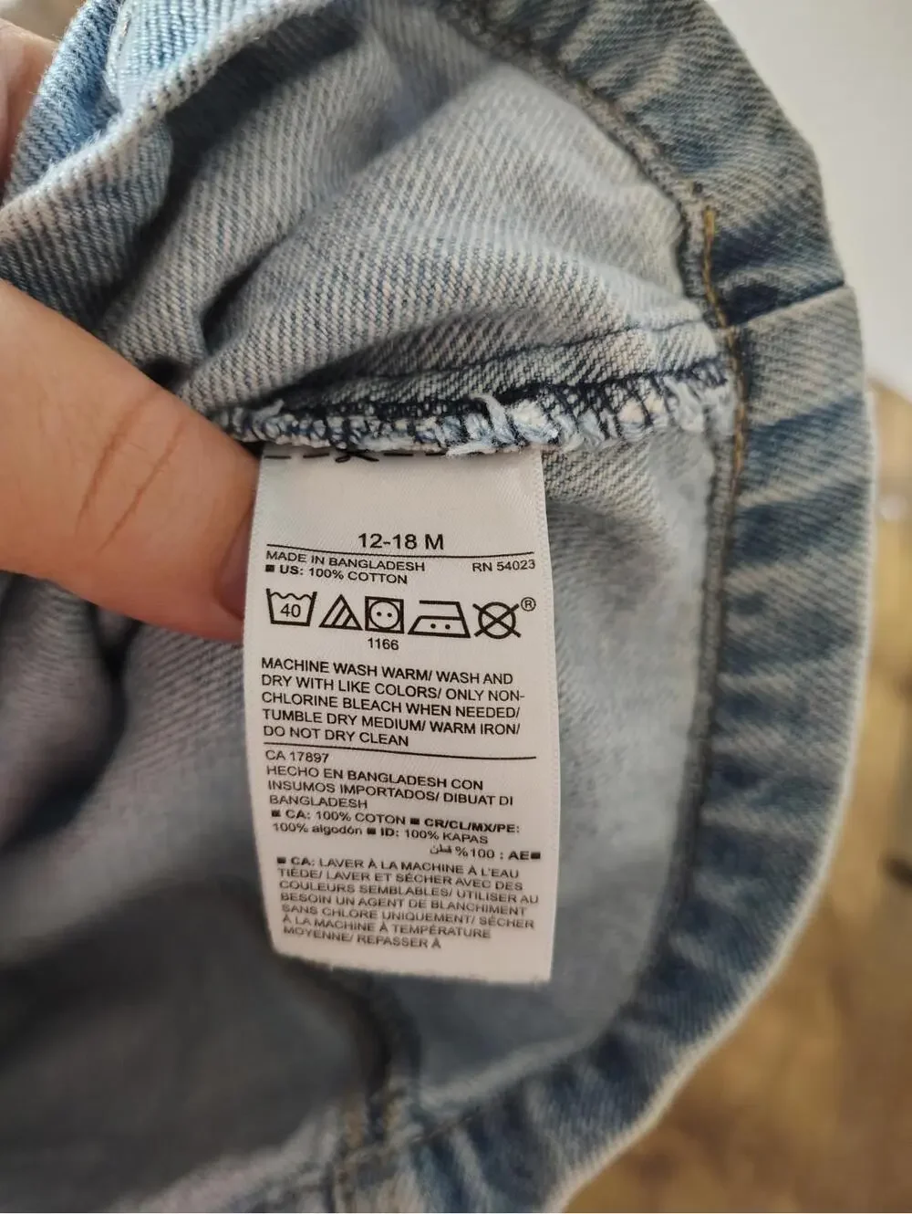 Baby Girl 12-18 mo Old Navy Denim Jean Dress 100% Cotton